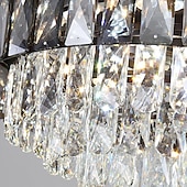 cheap Chandeliers-42&quot; Modern Crystal Chandelier Ceiling Fan LED Light Retractable Blades with Remote