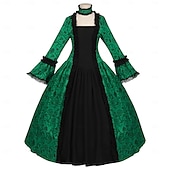 cheap Dresses-Rococo 18th Century Cocktail Dress Dress Cosplay Costume Lady Geometric Ball Gown Fancy Dress Women&#039;s Royal Halloween Carnival Masquerade Party / Evening Prom Carnival of Venice Adults&#039; Dress All