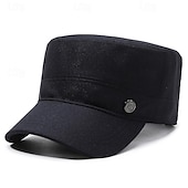 levne Pánské klobouky-Pánské Unisex PLacatá čepice Kšiltovka Vojenská čepice Kadetský klobouk Černá Námořnická modř Polyester Vinobraní Módní Na běžné nošení ulice Denní Bez vzoru Nastavitelná Prodyšné
