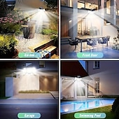 abordables Lampadaires-Projecteur solaire Shustar-280 LED, éclairage d&#039;extérieur avec détecteur de mouvement, éclairage de sécurité solaire avec télécommande, 3 modes, 3 têtes avec rallonge pour jardin, garage, porche