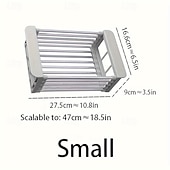 economico Stoccaggio cucina-1pc scolapiatti per lavello da cucina cestello di scarico per lavello per verdure portafiltro per lavaggio verdure portaoggetti per lavastoviglie scolapiatti estraibile regolabile dimensione opzionale