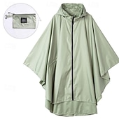 preiswerte Wasserdichte Jacken-Unisex Wanderregenmantel Außen Wasserdicht Leicht Reißfest Wanderoutfits Wanderbekleidung Frühling Herbst Kapuzensweatshirt Regenmantel Regenponcho Einfarbig Schwarz Armeegrün Königsblau