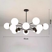 economico Luci a sospensione-lampada a sospensione a led semplice oro magico fagiolo molecolare e27 nordico postmoderno luce di lusso 95 cm camera da letto a 12 teste sala da pranzo 110-240 v&#039;