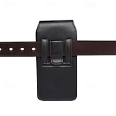 cheap Universal Phone Bags-Men Cellphone Loop Holster Case Belt Waist Bag Props PU Leather Purse Phone Wallet Vintage Belt Mobile Phone Protective Sheath