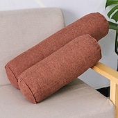 economico Copricuscini per cuscini decorativi-Rotolo di copertura per cuscino con collo rotondo, cuscino di supporto cervicale, copertura per sollievo dal dolore al collo, copertura per cilindro per dormire, sedia, auto, divano