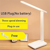 abordables Lampes de bureau-lampe de table pliante lecture usb tactile dimmable protection des yeux lampe de bureau led chambre étudiant lecture veilleuse 3 couleurs lampe de bureau à intensité variable en continu tactile