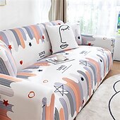 abordables Funda de sofá-Funda de sofá de verano de seda helada, cobertura completa para sala de estar, funda de asiento de sofá, funda de protección de cojín para muebles elástica súper suave para sala de estar