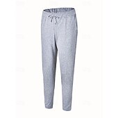 baratos calça casual-Homens Calças Calça verão Calça casual Bolsos Com Cordão Cintura elástica Listra Conforto Trabalho O negócio Diário Moda Estilo Clássico Preto Azul Real Micro-Elástica