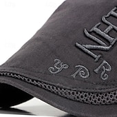 levne Pánské klobouky-Pánské PLacatá čepice Klobouk Ascot Novinářský klobouk Černá Khaki Polyester Výšivka Módní Na běžné nošení ulice Denní Barevné bloky Písmeno Nastavitelná Proti sluci Prodyšné
