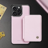 Недорогие Чехлы для iPhone-телефон Кейс для Назначение айфон 16 Айфон 15 Про Макс Плюс iPhone 14 13 12 11 Pro Max Plus Кейс на заднюю панель со стендом Съемный Магнитный Ретро ТПУ ПК Кожа PU