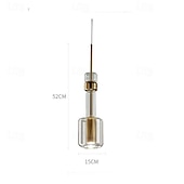 お買い得  アイランドライト-LED Pendant Light Black Gold 52/60cm Kitchen Pendant Lighting on Island Long Bar Pendant Light Mid Century Long Linear Chandelier Ball Ceiling Pendant Chandelier 110-240V