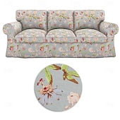 baratos Cobertura de Sofa-Capa de Sofá 100% Algodão Floral Almofadada