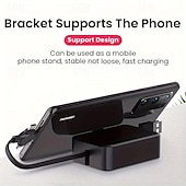 お買い得  スマホケーブル-Android および Apple 用の引き込み式 3-in-1 データ ケーブル Type-C 充電収納ケーブル