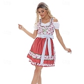 voordelige Dirndl-Oktoberfest Jurken Dirndl Dirndl-blouse Beiers hulp in de huishouding Duits München Weiden Doek in traditionele stijl Blouse