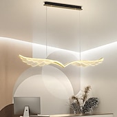 economico Luci a sospensione-lampada a sospensione a led ali d&#039;angelo 1 luce 120 cm acrilico piuma elettrolitico artistico stile nordico caffè sala da pranzo 110-240 v solo dimmerabile con telecomando