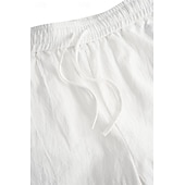 cheap Holiday-Men&#039;s Shorts Linen Shorts Summer Shorts Beach Shorts Pocket Drawstring Elastic Waist Plain Comfort Breathable Short Casual Daily Holiday Fashion Classic Style White Army Green