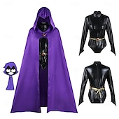 tanie Kostiumy anime-Młodzi Tytani Kruk Anime Kostium Cosplay Płaszcz Stroje Garnitury cosplay Karnawał Bal maskowy Trykot opinający ciało / Śpiochy dla dorosłych Pas Płaszcz Na Damskie Dla dorosłych