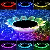 preiswerte Unterwasserlampen-RGB-Schwimmlicht, Solar-LED-Poollicht, wasserdichtes Gartenlicht für den Außenbereich, für Schwimmbad, Teich, Ferienpark, Landschaftsdekoration, 1/2 Stück