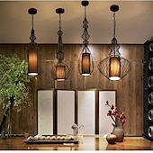 economico Luci Isola cucina-Lampada a sospensione a led Lampada a sospensione industriale Lampada a sospensione a cupola regolabile in metallo latern per sala da pranzo soggiorno 110-240v