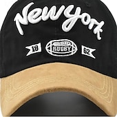 preiswerte Baseballkappe für Herren-Herren Cap Basecap Sonnenhut Kappe Schwarz Marineblau Baumwolle Bestickt Modisch Brautkleider schlicht Strasse Täglich Buchstabe Einstellbar Sonnenschutz Atmungsaktiv