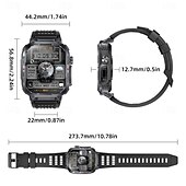 preiswerte Intelligente Armbänder-696 S320B Smartwatch 2.02 Zoll Smart-Armband Bluetooth Schrittzähler Anruferinnerung Schlaf-Tracker Kompatibel mit Android iOS Herren Freisprechanlage Nachrichterinnerung Step Tracker IP 67 44mm