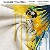 halpa Klassinen-Miesten Eläin Lintu Pellavahousut Roikkuvat housut Keskivyötärö Havaijilainen Vapaa-aika ulko- Katuvaatteet Joustava vyötärö 봄 &amp; Syksy Syystalvi Valkoinen