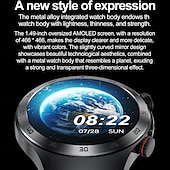 cheap Smart Wristbands-696 E800 Smart Watch 1.49 inch Smart Band Fitness Bracelet Bluetooth ECG+PPG Temperature Monitoring Pedometer Compatible with Android iOS Men Hands-Free Calls Message Reminder IP 67 46mm Watch Case