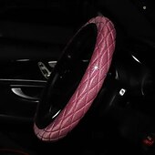 cheap Steering Wheel Covers-FYAUTOPER Car steering wheel cover new flash gold quilted three-dimensional without inner ring tightness 1 PCS