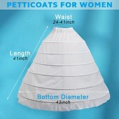 levne spodnička-Spodnička Klasická Lolita Rokoko Barroco Po kotníky Spodnička Pod sukní Krinolína Princeznovské Pro nevěstu Maškarní kostým Dámské Královský předvečer Všech svatých Karneval Svatební Párty Maturitn