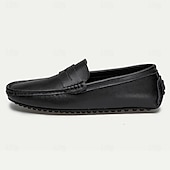 economico Semi-formale-Per uomo Mocassini e Slip-Ons Mocassini comodi Penny Loafers Di pelle Comodo Antiscivolo Mocassino Argento Nero Bianco