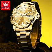 levne Quartz hodinky-OLEVS Muži Křemenný Módní Obchodní Wristwatch Svítící Kalendář Datum týden VODĚODOLNÝ Ocel Hodinky