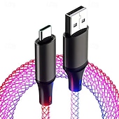 abordables Cables para móviles-Cable de carga múltiple 66W 3,9 pies USB A a USB C USB C a USB C 2.1 A Cable de Carga Carga rápida Alta transferencia de datos nailon trenzado 3 en 1 Tacto Suave Para iPad Samsung Xiaomi Accesorio