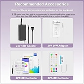 abordables Bandes lumineuses cob-Bande lumineuse LED COB étanche, bande IC intelligente RVB 16 pieds 5 m DC 24 V flexible LED ruban lumineux ws2811 ruban RVB adressable adapté aux projets d&#039;éclairage de fête/maison (à l&#039;exclusion de l&#039;alimentation et du contrôleur)
