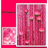 cheap Macrame &amp; String Curtains-Rose Thread Door Curtain, 39x79 Inch Rose Thread Door Curtain, Privacy Door Frame Tassel Rose Thread Door Curtain For Home Decor Door Windows Valentine&#039;s Day