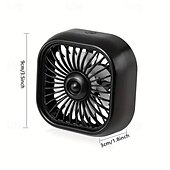 cheap Car Air Purifiers-Portable Car Air Conditioning Outlet Car Fan USB Power Gradient Colorful Atmosphere Light Small Fan Front And Rear Row Outlet Exhaust Fan Universal
