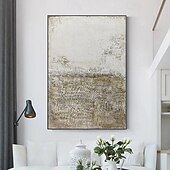 preiswerte Ölgemälde-handgemaltes 3D strukturiertes weißes abstraktes Gemälde auf Leinwand 3D strukturierte Wandkunst Boho moderne Leinwandkunst Wohnzimmer Dekor Pattle Knife Ölgemälde Wohndekor Hotelkunststück