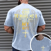 Men's Graphic Prints Cross Faith T Shirt Graphic Tee Cotton Short Sleeves Graphic Shirt Black Navy Blue Blue Comfortable Tee Vacation Street Fashion Designer Clothing 13