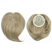 cheap Bangs-White Hair Extensions for Women Invisible Toupee Thinning Hair Extensions Wig Hairpiece Thick Top Hair Pieces