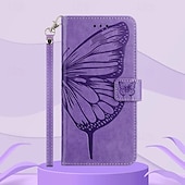 economico Cover per iPhone-telefono Custodia Per iPhone16 iPhone 15 Pro Max Plus iPhone 14 13 12 11 Pro Max Plus Mini SE Per retro Con supporto A calamita con cinturino da polso Farfalla Retrò TPU pelle sintetica