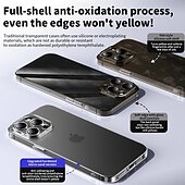 זול נרתיקים לאייפון-טלפון מגן עבור אייפון 16 iPhone 15 Pro Max iPhone 14 Pro Max אייפון 13 פרו מקס כיסוי אחורי שקוף עמיד בזעזועים PC