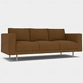 baratos Cobertura de Sofa-Capa de Sofá de 3 Lugares 100% Algodão Sólida Almofadada