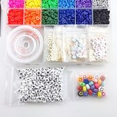 6000個の粘土ビーズ、柔らかいセラミックピース、柔らかいセラミックビーズ、手作りジュエリーブレスレット、DIYアクセサリー お買い得  Acessórios para festa-6000個の粘土ビーズ、柔らかいセラミックピース、柔らかいセラミックビーズ、手作りジュエリーブレスレット、DIYアクセサリー