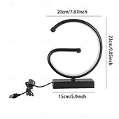economico Lampade da tavolo-lampada da tavolo a led usb controllo touch curva - lampada da tavolo moderna a spirale lampada da comodino con 3 colori di luci a led