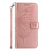 economico Cover per iPhone-telefono Custodia Per iPhone16 iPhone 15 Pro Max Plus iPhone 14 13 12 11 Pro Max Plus Mini SE Per retro Con supporto A calamita con cinturino da polso Farfalla Retrò TPU pelle sintetica