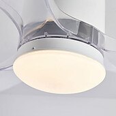 preiswerte Deckenventilator-Leuchten-Deckenventilator mit Licht-App &amp;Fernbedienung 105/130cm dimmbar 6 Windgeschwindigkeiten moderner Deckenventilator für Schlafzimmer, Wohnzimmer, kleine Räume 110-240V