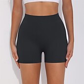cheap Yoga Shorts &amp; Bikers-Women&#039;s Gym Shorts Yoga Shorts Workout Shorts High Waist Yoga Gym Workout Pilates Shorts Black White Royal Blue Sports Activewear Stretchy Slim
