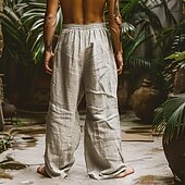 preiswerte Bedruckte Freizeithosen für Herren-Herren Freizeithose Bedruckt Urlaub Beige Unelastisch