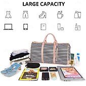 cheap Luggage &amp; Travel Storage-Extra Large Capacity Foldable Travel Bag - Multifunctional Organizer, PU Carry-On Luggage with Spacious Storage