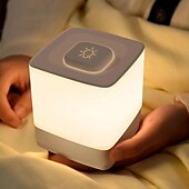 levne Dekor a noční světla-1ks USB dobíjecí LED dotyková noční lampa, noční světlo s velkokapacitní baterií, měkká oční pečující lampa pro kojeníf, pomůcka ke spánku, noční stmívatelné teplé noční světlo