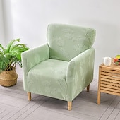 billige Lenestoldeksel og armløst stolomslag-lenestoltrekk badekar stol slipcover t-formet jacquard til stue soverom kontor elastisk enkelt sofatrekk hjem bardisk